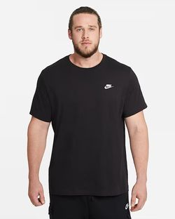 NEW Nike Sportswear Club Men's Small T-Shirt - Black (AR4997-013)