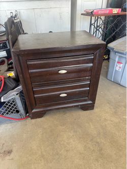 Solid wood nightstand