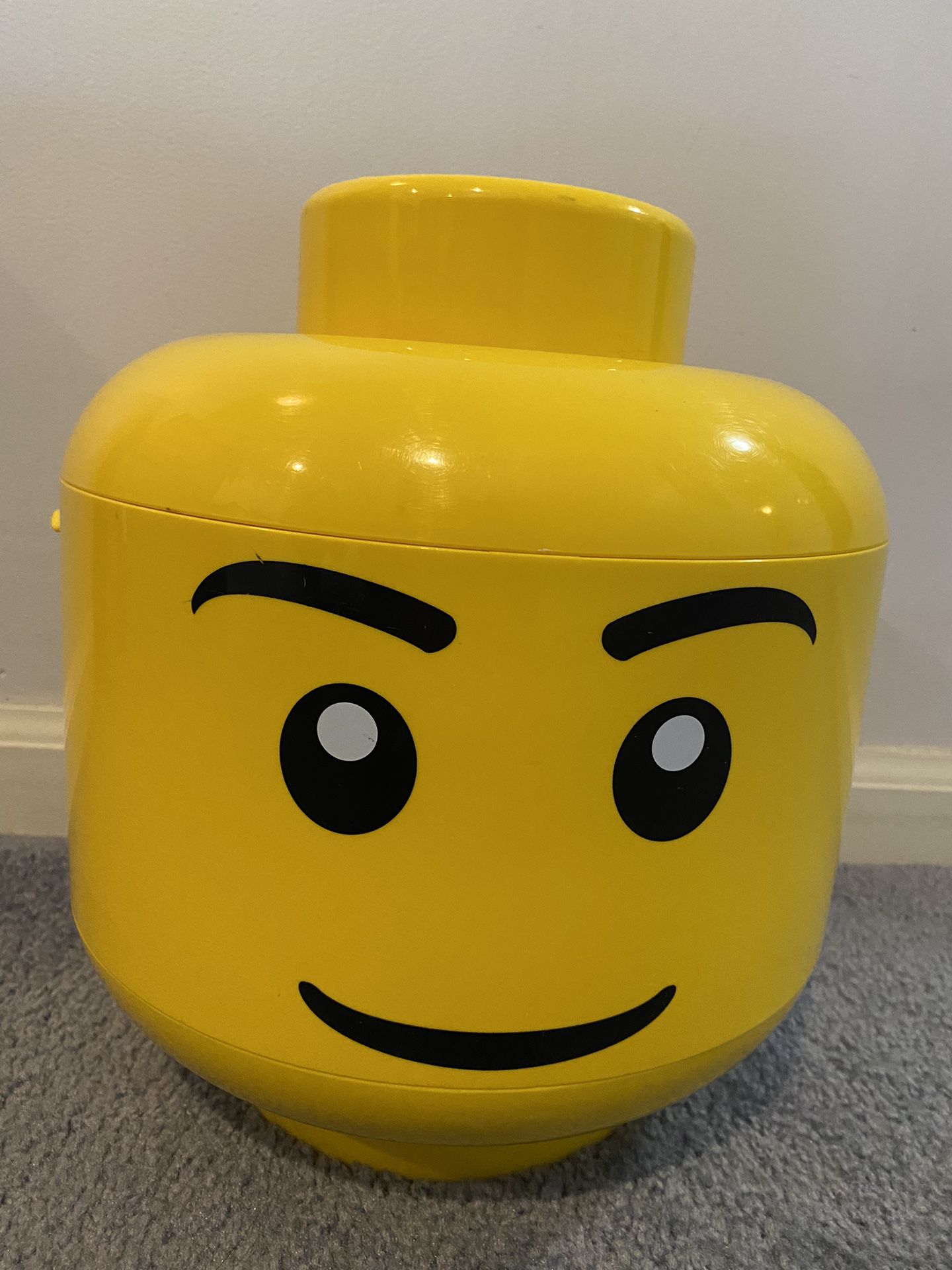 Big  Lego head storage and sort case with handle.
