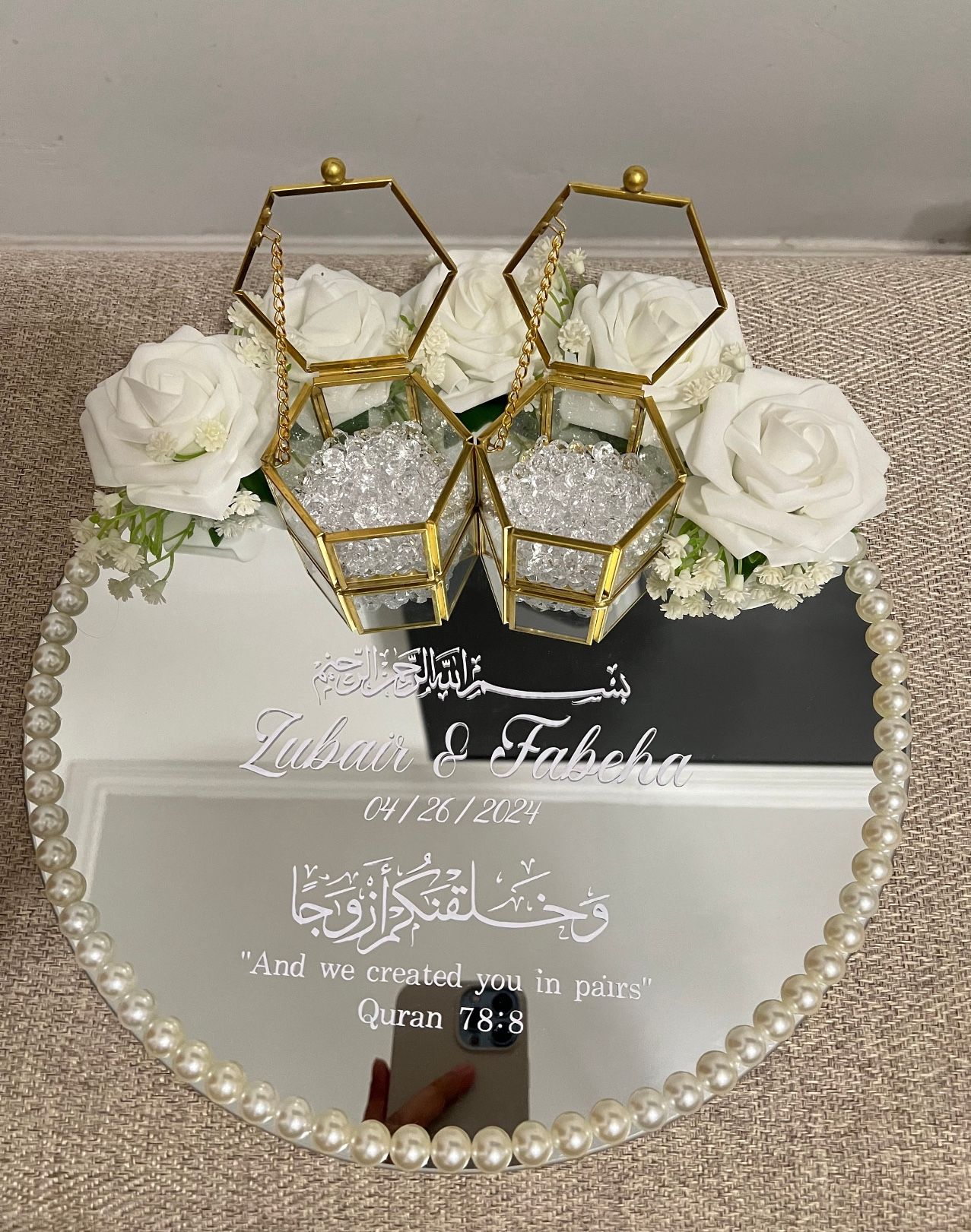 Mirror Ring tray/ wedding ring tray/Engagement ring tray / Ring holders with flowers