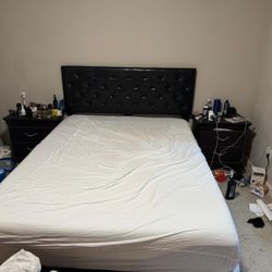 Queen Bed Frame & Mattress – Great Condition