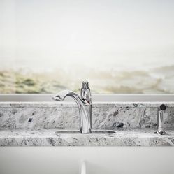 Brand New Chrome Kohler Kitchen Faucet With Side Spray