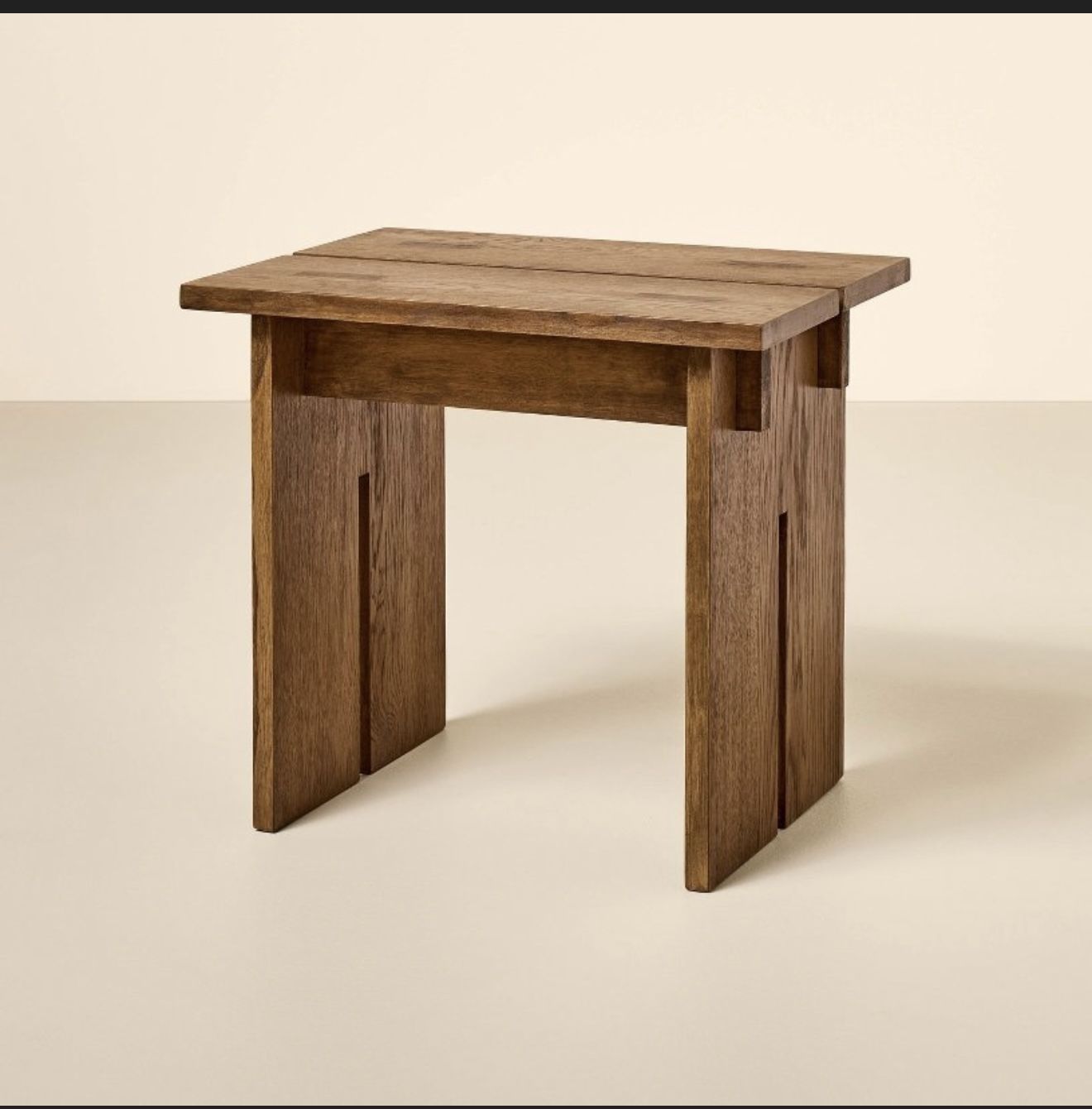 Wooden Stool or Ottoman - Aged Oak - Hearth & Hand with Magnolia
