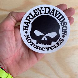 Harley Davidson Motorcycle Sticker Skull Decal 