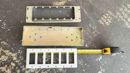 5 Gang Switch cover Plate & Box Steel