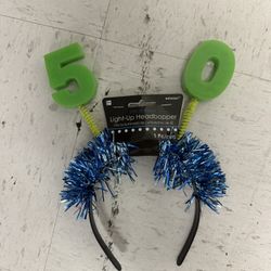 50th birthday light up headbopper- brand new with tags