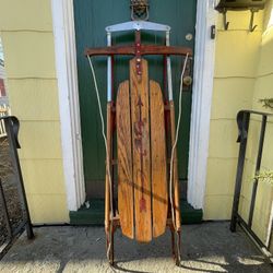 Vintage wooden large sled