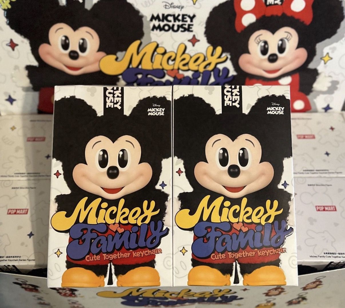 Mickey Family Cute Together Keychain