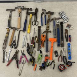 Large Lot of Hand Tools – Hammers, Pliers, Wrenches