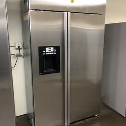 Ge Profile 48” Wide Stainless Steel Side By Side Refrigerator 