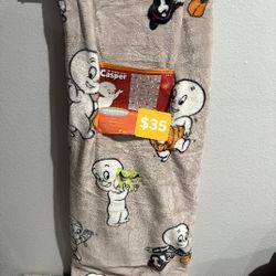Casper The Friendly Ghost Halloween Spooky Soft Plush Throw Blanket