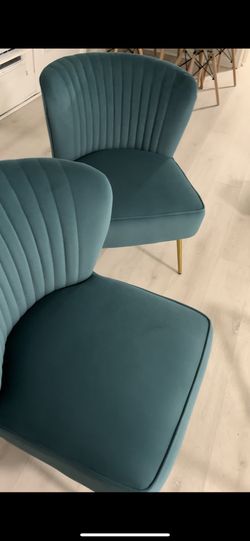 2 Teal Accent chairs