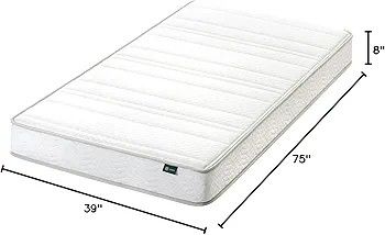 ZINUS 8 Inch Foam and Spring Mattress, Twin Size