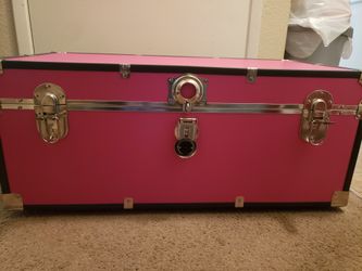 Trunk Storage Container With Wheels and Lock