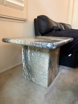 Vintage marble coffee table side table