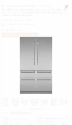 Thermador Freedom® Collection T48BT120NS  48” Built-In 6-Door Smart Refrigerator – New Open Box  Upgrade your kitchen with the ultimate luxury refrige