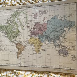 The Continents Of The World 1881 Map