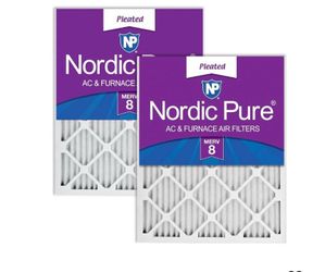 Nordic Pure 20x30x1 Pleated Air Filters – MERV 8 (2-Pack)