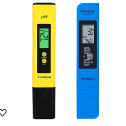
VIVOSUN Digital pH and TDS Meter Kits, 0.01pH High Accuracy Pen Type pH Meter ± 2% Readout Accuracy 3-in-1 TDS EC Temperature Meter for Hydroponics, 