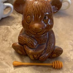 Little Bear To Store Honey. Has Honey Spoon