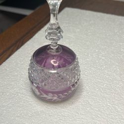Purple Boehemian Glass Bell Led Crystal 