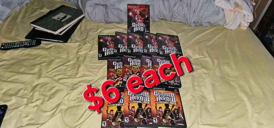 Sony PlayStation 2 ps2 guitar hero games $6 each