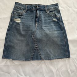 Old Navy Blue Distressed  Denim Skirt