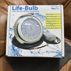 Smart Pool LED Pool Lights for Inground Pool, Wall Mounted, Color Changing with Remote - 75ft Cable, Works with Remote or Phone App NEW