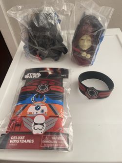 NEW Star Wars Collector Figures & Wristbands 