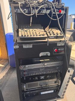 Odyssey DJ Rack Case with Mixers and Amplifiers