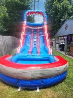 Inflatable Water Slide with Pool