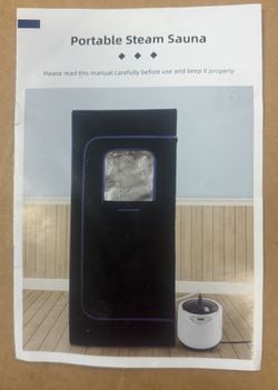 Portable Steam Sauna Room Full System 