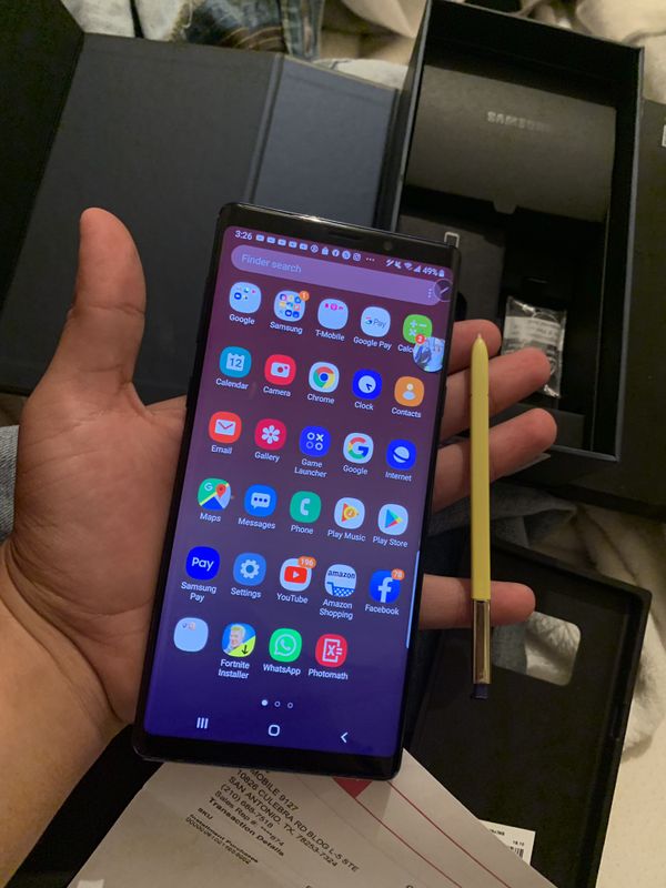 note 9 new screen