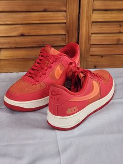 Nike Air Force 1 Low ’07 ATL Atlanta Red Orange Suede FD8306-657 Men's Size 9