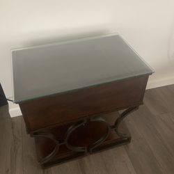Wood Glass Table