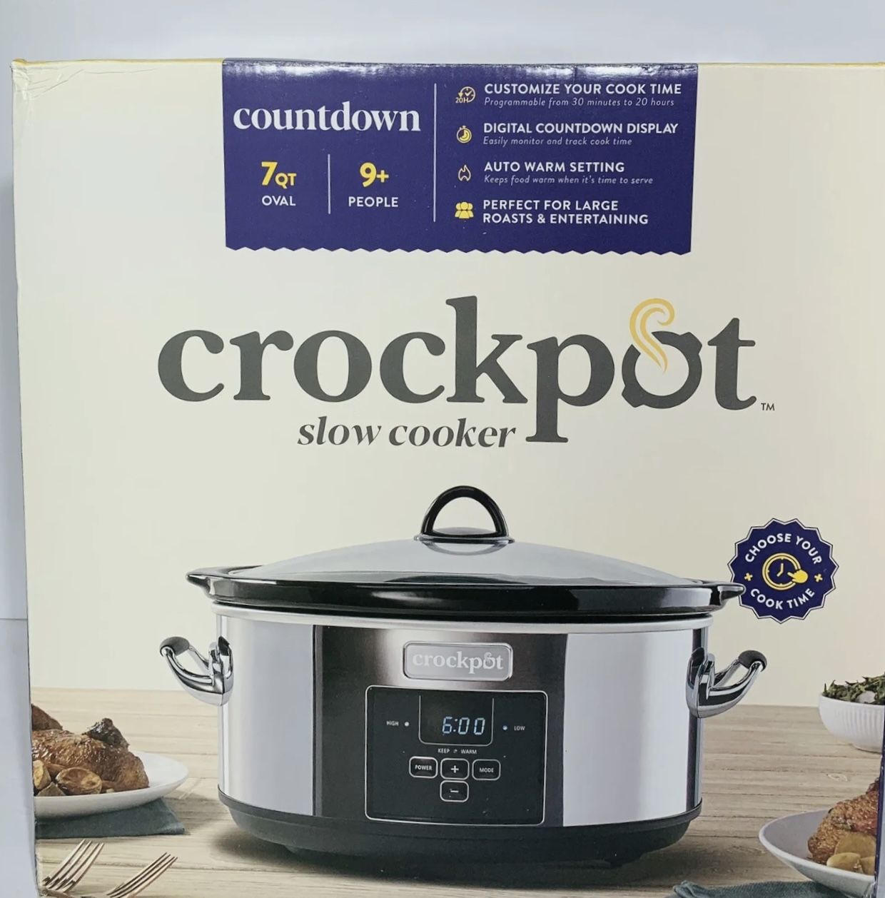 Crock-Pot SCCPVF710-P 7 Quart Slow Cooker - Platinum for sale online