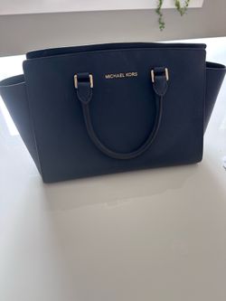 Michael Kors leather Hand Bag Navy Blue