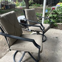 Patio chairs, matching set