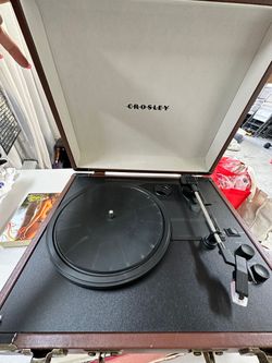 Crosley Record Player Leather Case: Records INCLUDED
