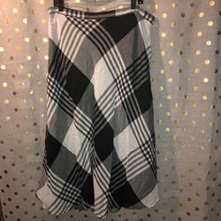 Coldwater Creek Size XL Black And White Lined Skirt