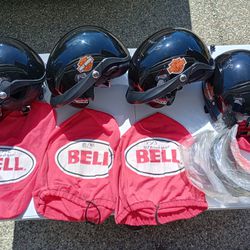 Motorcycle Bell Pit Boss Helmets W/ Hidden Lense 