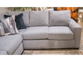 Lakepoint Nickel RAF Sofa w/Corner Wedge