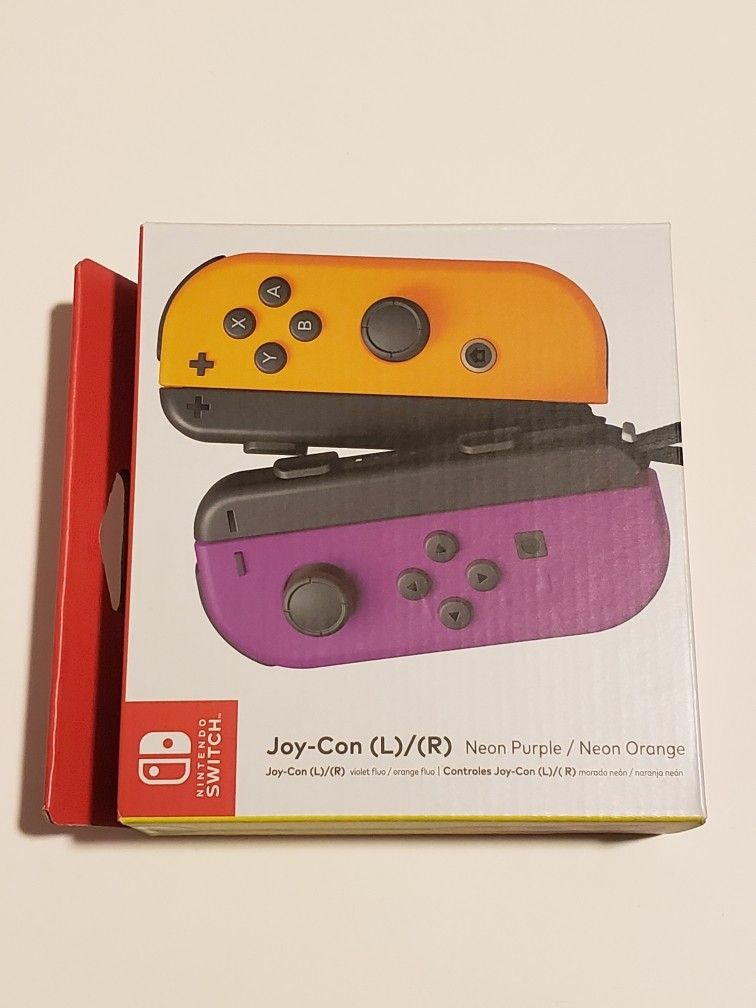 Nintendo Switch Neon Purple/ Neon Orange Joy-Con Set