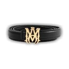 Amiri MA Logo Leather Belt