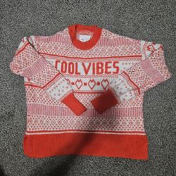 Aerie Cool Vibes Fair Isle Fuzzy Sweater Women’s XS Cozy