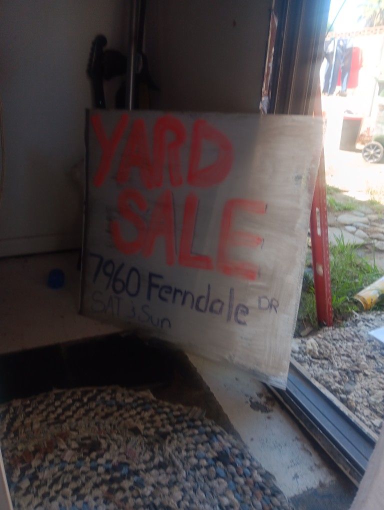 Yard Sale Today And Tomorrow