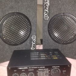 Realistic Home DJ Amplifier & Speakers