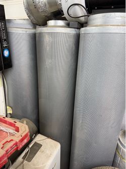 Lot of 3 Commercial Activated Carbon Air Filters (10" / 12" Duct Flanges) – Hydroponics / Grow Room
