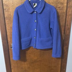 LL Bean Fleece Jacket Women’s Size Small Casual Blue Outdoors Hiking 