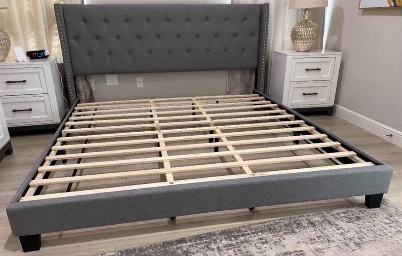New King Size Platform Bed Frame